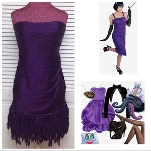 Purple Strapless Dress